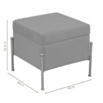 Stool-trunk Panton velvet in pistachio-golden color 40x40x36.5cm - Image 4