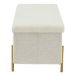 Stool-trunk Ziwel teddy white-golden 80x40x40cm - Image 3