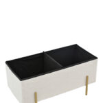 Stool-trunk Ziwel teddy white-golden 80x40x40cm - Image 4