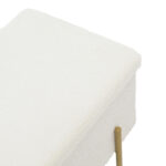 Stool-trunk Ziwel teddy white-golden 80x40x40cm - Image 6