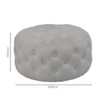 Pouf stool Ferdia velvet grey D59x28.5cm - Image 2