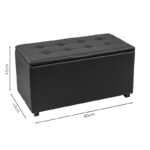 Stool-trunk Corben pu 86x43x45cm - Слика 5