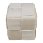 Ottoman Jisko beige velvet 38x38x40cm - Слика 2