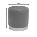 Dash stool velvet fabric in shade rotten apple-gold D35x35cm - Слика 4