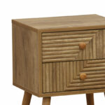 Nightstand Historic  with 2 drawers in natural color with natural pine legs 37.5x32x54cm - Image 2