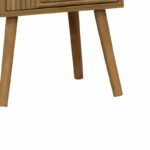 Nightstand Historic  with 2 drawers in natural color with natural pine legs 37.5x32x54cm - Image 3