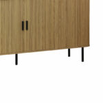 Buffet Scandi MDF natural color with black metal legs 170x45x80cm - Image 4