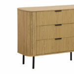 Chest of 6 drawers Scandi  in natural color 153x46x81cm - Image 2
