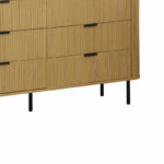 Chest of 6 drawers Scandi  in natural color 153x46x81cm - Image 3