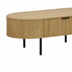 Coffee table Scandi MDF natural with metal legs 118x60x44cm - Слика 2