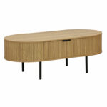 Масичка за кафе Scandi MDF природна со метални ногарки 118x60x44 см