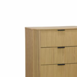 Chest of 4 drawers Scandi  in natural color 79x46x115cm - Image 3