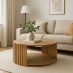 Coffee table Heavenly MDF natural D83x38cm - Слика 2