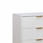 Chest f 4 drawers Culture  in white-golden colour 60x34x91cm - Image 2