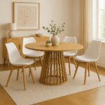 Dining table Domonic natural D120x75cm - Слика 2