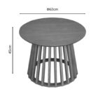 Coffee table Domonic natural D60x45cm - Слика 4