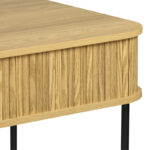 Work desk Scandi MDF/Metal in natural color with black metal legs 120x60x76.5cm - Image 6