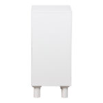 Nightstand Shelf Emersi MDF in white color 40x32x70cm - Image 2