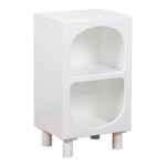 Nightstand Shelf Emersi MDF in white color 40x32x70cm