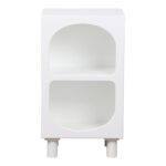 Nightstand Shelf Emersi MDF in white color 40x32x70cm - Image 3