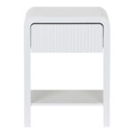 Nightstand Zeplen MDF in white color 40x30x53cm - Image 2