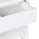 Nightstand Zeplen MDF in white color 40x30x53cm - Image 5