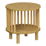 Bedside table Nodial MDF/Bamboo in natural color D40x40cm