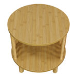 Bedside table Nodial MDF/Bamboo in natural color D40x40cm - Image 4