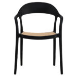 Armchair Ember with UV protection PP beige-black 52.5x56.5x81cm - Image 4