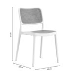 Chair Poetica with UV protection PP beige-white 42x52x81cm - Слика 6