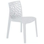 Chair Hush with UV protection PP white 50.5x54x79.5cm