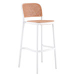 Bar stool Juniper with UV protection PP beige-white 51x52x102.5cm