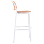 Bar stool Juniper with UV protection PP beige-white 51x52x102.5cm - Image 4