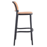 Bar stool Juniper with UV protection PP beige-black 51x52x102.5cm - Слика 4