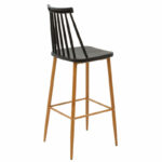 Bar stool Aurora PP black-natural 42x49x109εκ - Image 2