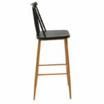 Bar stool Aurora PP black-natural 42x49x109εκ - Image 3