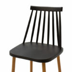 Bar stool Aurora PP black-natural 42x49x109εκ - Image 5