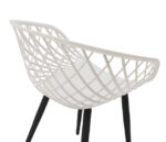 Armchair Ezra white pp-black metal leg 62x42x82cm - Слика 5