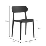 Chair Amvroan with UV protection anthracite pp 51x49x79.5cm - Слика 4