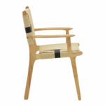 Armchair Olivier natural black beech wood-natural rope 62x60x85cm - Слика 3