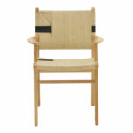 Armchair Olivier natural black beech wood-natural rope 62x60x85cm - Слика 4