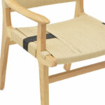 Armchair Olivier natural black beech wood-natural rope 62x60x85cm - Слика 5