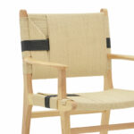 Armchair Olivier natural black beech wood-natural rope 62x60x85cm - Слика 6