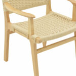 Armchair Olivier natural beech wood natural rope 62x60x85cm - Image 5