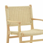 Armchair Olivier natural beech wood natural rope 62x60x85cm - Image 6