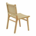 Chair Julien natural rubberwood-natural rope 61x54x85cm - Image 2