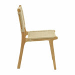 Chair Julien natural rubberwood-natural rope 61x54x85cm - Image 3