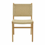 Chair Julien natural rubberwood-natural rope 61x54x85cm - Image 4