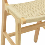 Bar stool Julien natural rubberwood-natural rope 45x46x95cm - Слика 5