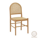 Chair Alessia natural beech wood- rattan natural 43x40x89cm